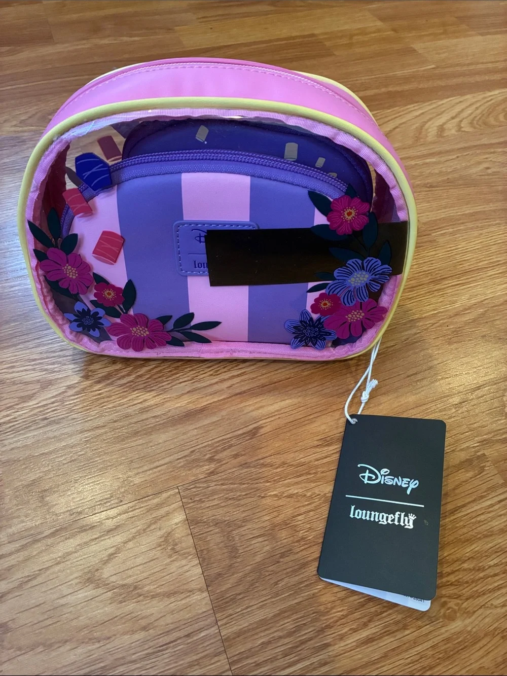 New Loungefly Box Lunch Exclusive Tangled Pascal Clear Cosmetic Bag Chameleon